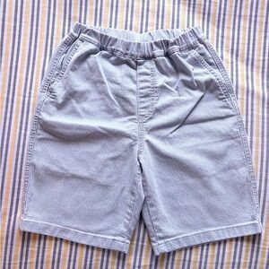 Uniqlo Unisex Striped Soft Denim Light Blue Shorts